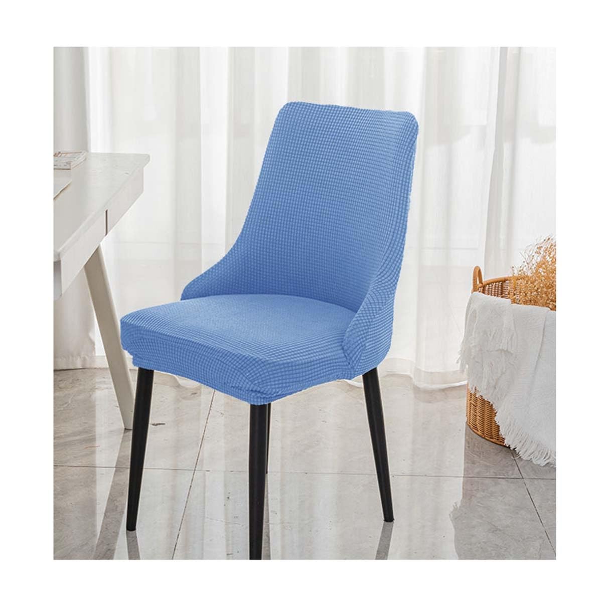 XGANGM 2/4 Pezzi Coprisedia Poltroncina Sala da Pranzo con Braccioli Piccoli Schienale Coprisedie Cucina Ufficio Copertura Sedie Scandinave Elasticizzata Fodera Sedia Pranzo,#15small,2PCS