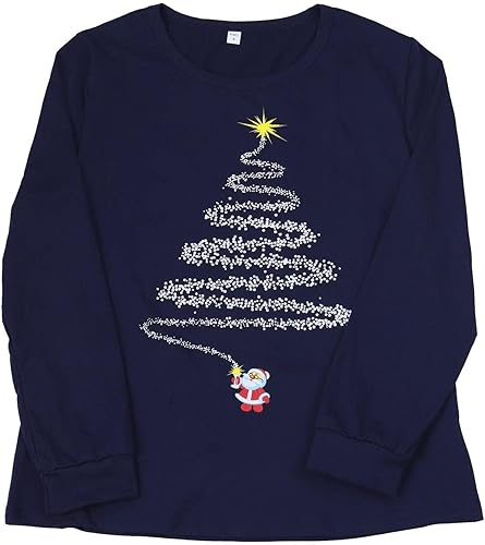 Miniatura 4 de Pijamas de Navidad a juego para la familia, conjuntos de pijamas de alce, Papá Noel, árbol de Navidad, lindo y divertido juego de pijamas de Navidad