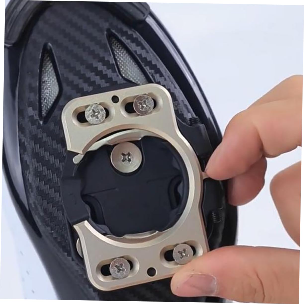 Copri Tacchette Bici da Ciclismo 2 Pezzi in Acciaio Inox | Pedale e Scarpe da Ciclismo, Sostituzione Rapida, Accessori per Strada e Montagna