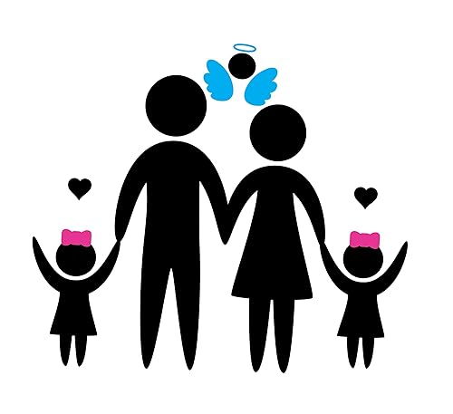 Baby Angel Family Car Sticker, Cute Two Girls Car Window Sticker, Family Car Sticker, Waterproof Car Sticker for Family, Perfect for Gifting, Window