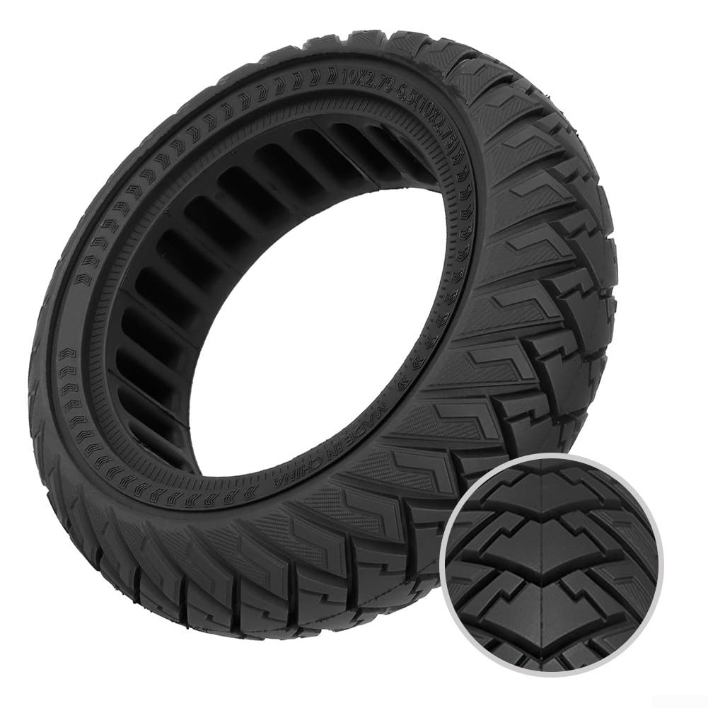 Ruedas de Repuesto para Patinete eléctrico de 10 Pulgadas, neumáticos Todoterreno de Goma Maciza de 10 x 2,70-6,5 para Patinete eléctrico G2