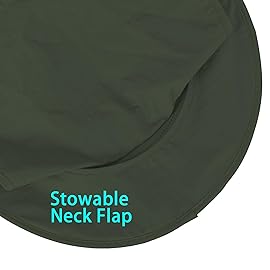 Sun Hats for Men Women Fishing Hat UPF 50+ Breathable Wide Brim Bucket Hats Summer UV Protection Safari Hat with Neck Flap Army Green