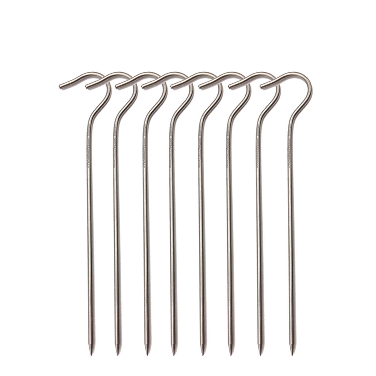 Clavos para Tienda de campaña, 8-12 Piezas, Clavijas de aleación de Titanio para Tienda de campaña, Senderismo, Escalada, Tienda Ultraligera, estacas para uñas, Tienda Fija (8 Piezas)