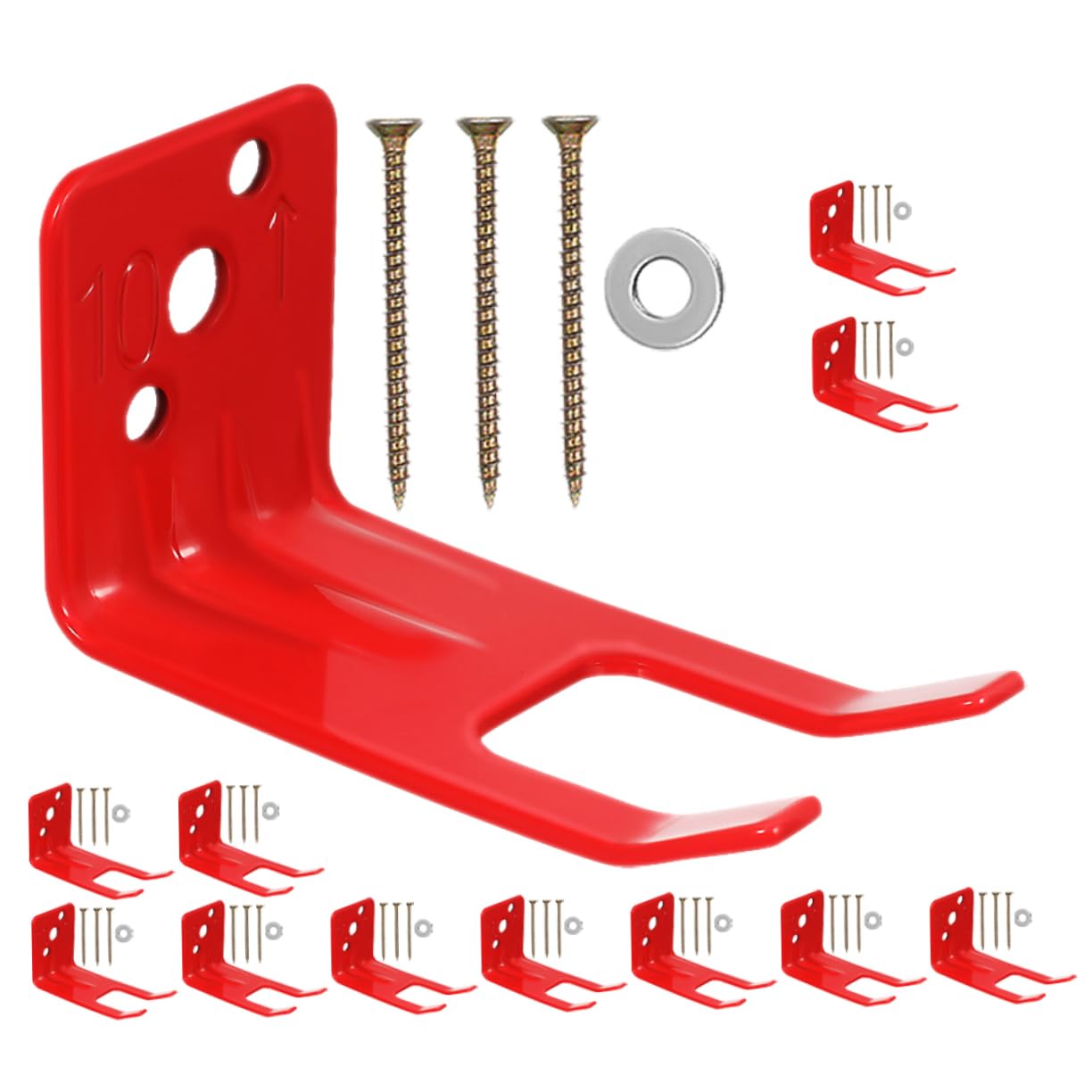 UKCOCO Estante Para Extintores Metálico Soporte De Pared Para Extintor Rojo Gancho De Pared Para Extintor Para Cocina y Oficina Fácil Instalación
