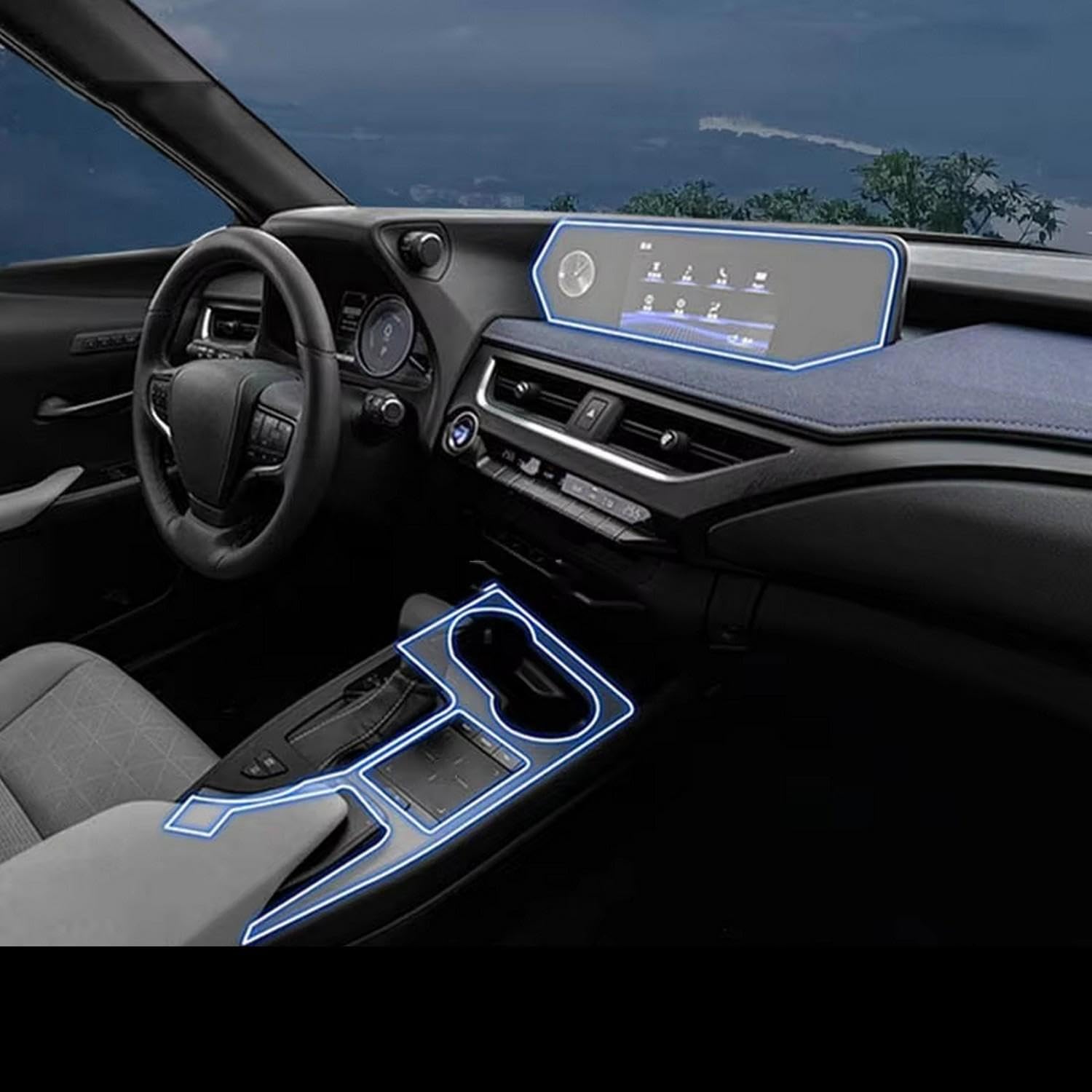 Film TPU console Lexus UX 250h 300e 2019-2021 de protection transparent