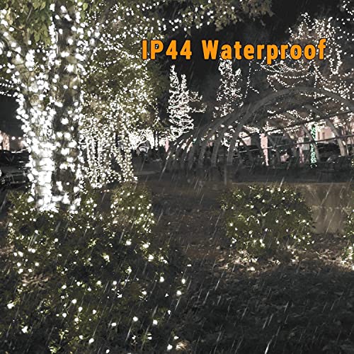 PhilzOps Lichtsnoer voor buiten, 15 m, 100 leds, 8 modi, waterdicht, voor binnen en buiten, tuin, balkon, leuning, decoratie, koud wit - Image 4