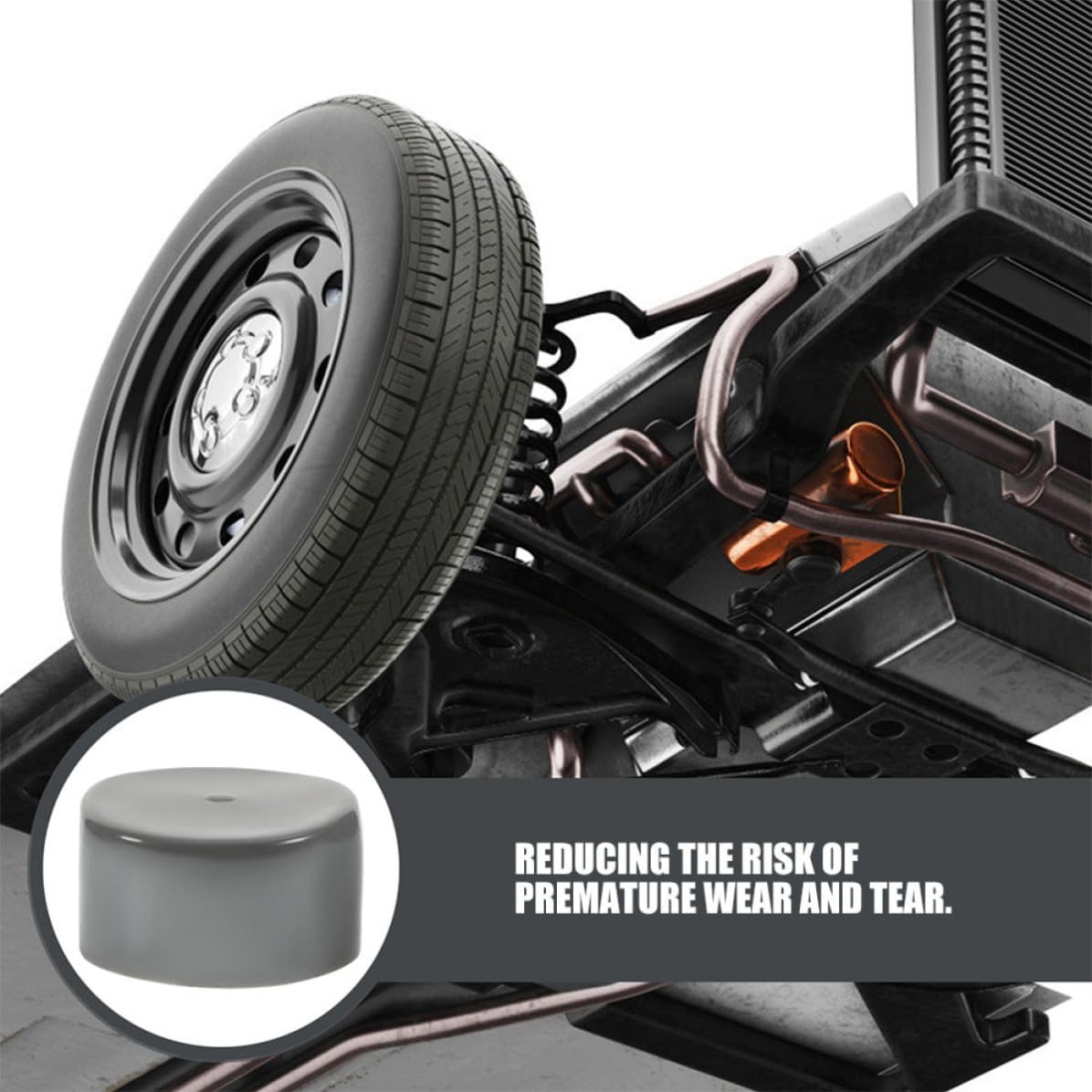 Trailer Bearing Rubber Caps and Easy Installation with Optimal Protection 4pcs 1.98 Inch Dark Covers for Trailer Wheel Hubs