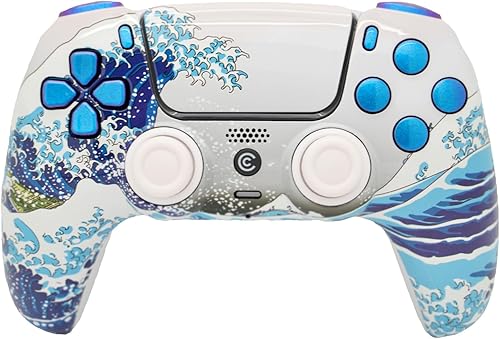 Miniatura 21 de Custom Wireless Controller Compatible with PS5 - Multiple Designs Available (Abstract Fusion) Abstracto Fusión,Galaxia Inferno,Jokester,Camuflaje