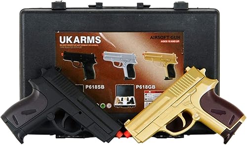 Airsoft Juego de pistola dual P618 Tactical Combo Combo Gun de mano con estuche y BB BBS de 0.236in