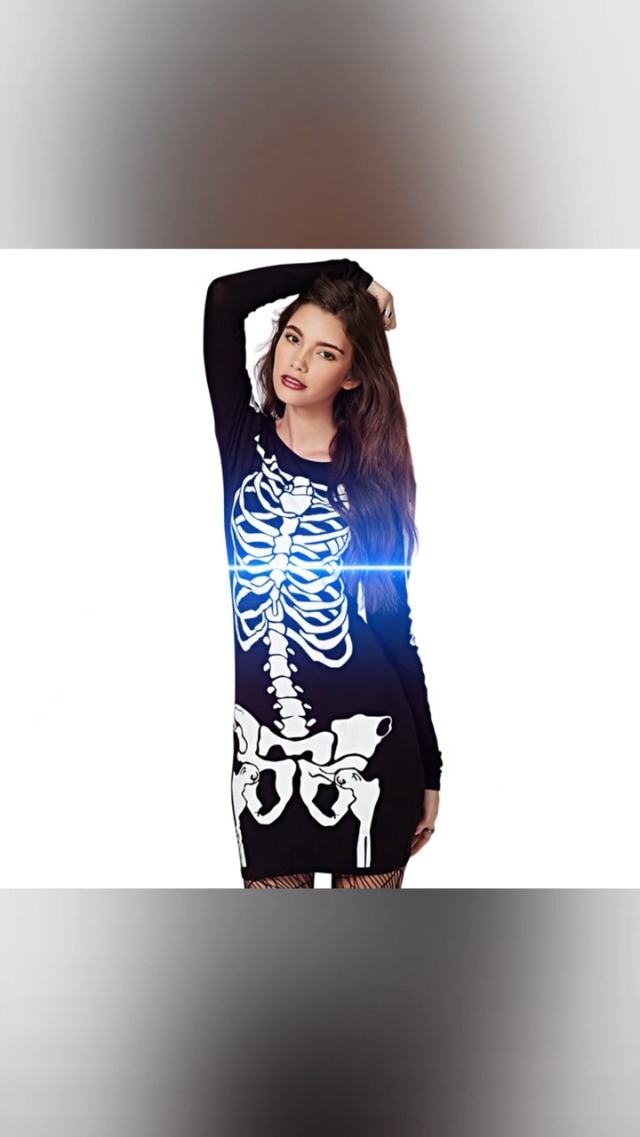 knee length dresses for ladies Tipsy Elves Halloween Pregnant Skeleton Maternity Costume for Women - Adult Jumpsuit Costume - Front and Back Print with Zip Up Mask - Size