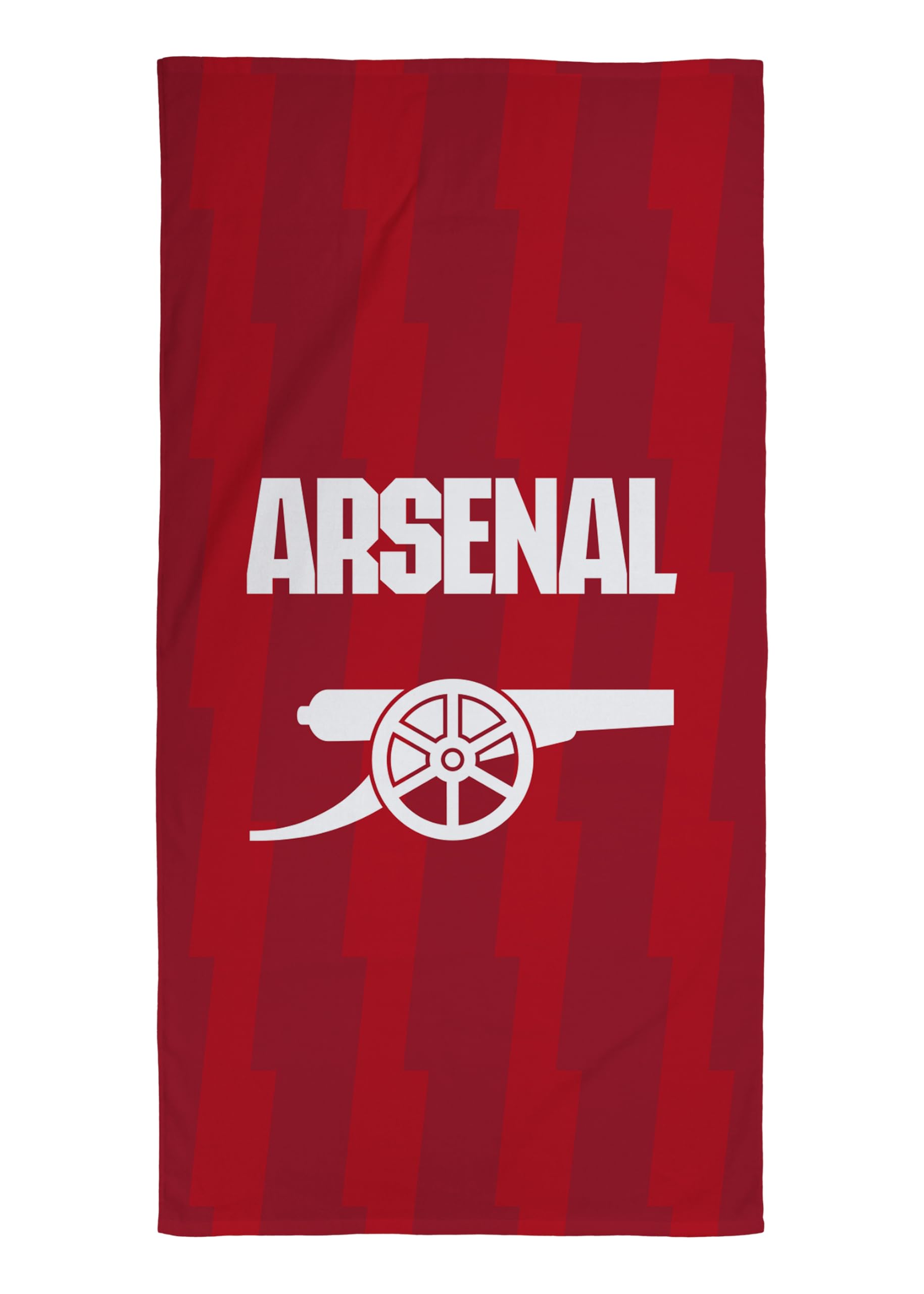 CHARACTER WORLD Asciugamano ufficiale Arsenal FC | Super morbido al tatto, design Lightning Football Club | Perfetto per casa, bagno, spiaggia e piscina | Taglia unica 75 cm x 150 cm | 100% cotone