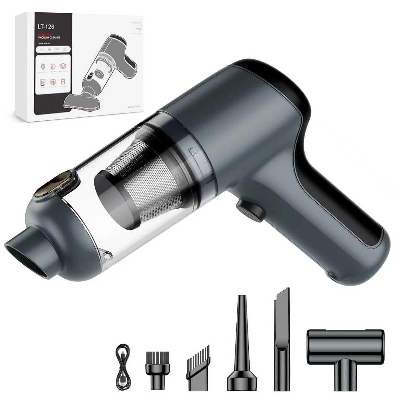 Cordless Handy Cleaner, 35,000 Pa, Strong Suction, Blowing/Sucking / Air Releasing, Cordless, Quiet, Multifunctional, For Cars, With Multiple Types of Nozzles, Mini Vacuum Cleaner, Handy Vacuum-image-4