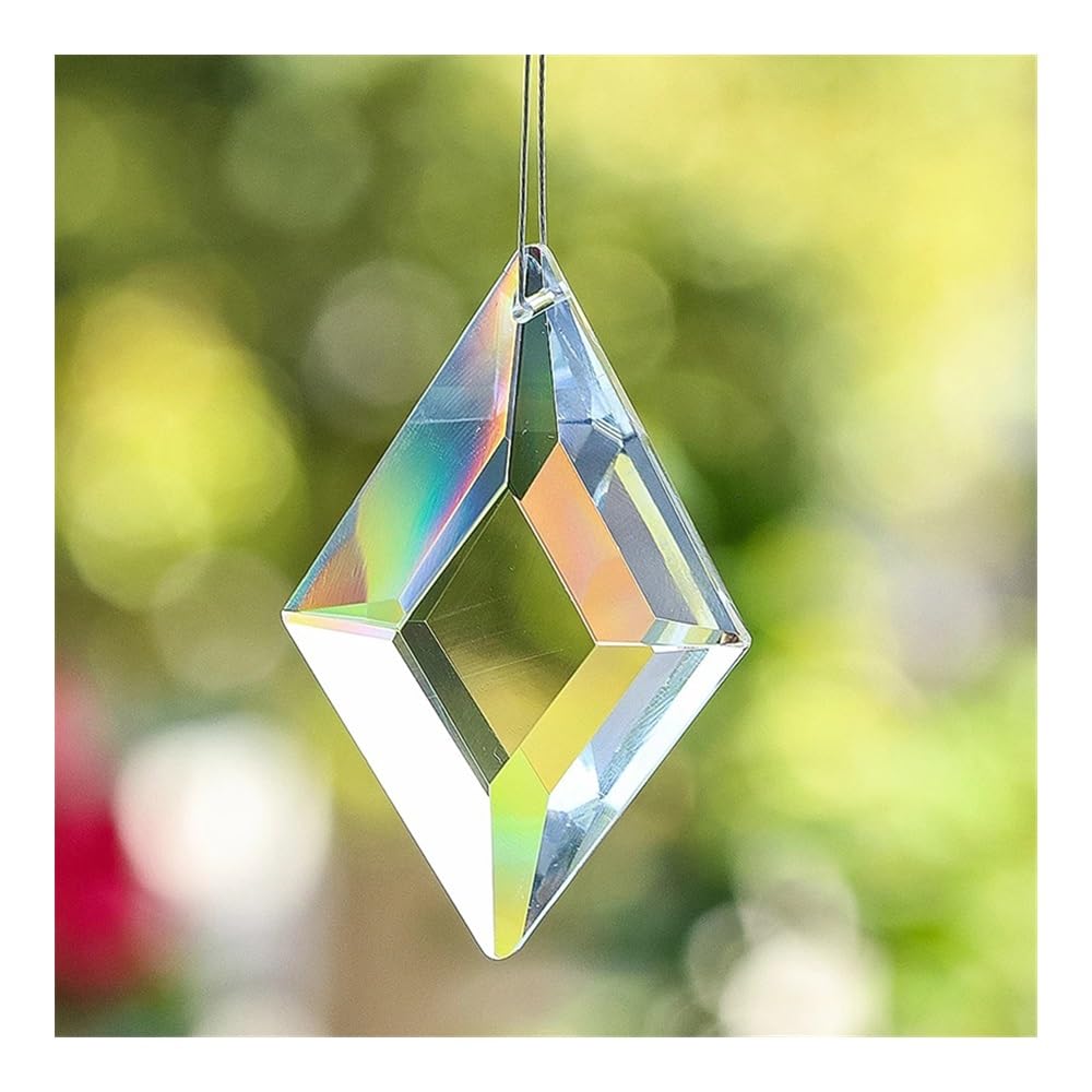 Crystal Chandelier Prism, Sun Catcher, 1pcs Crystal Prism Pendant Glass Faceted Accessories Hanging Decor