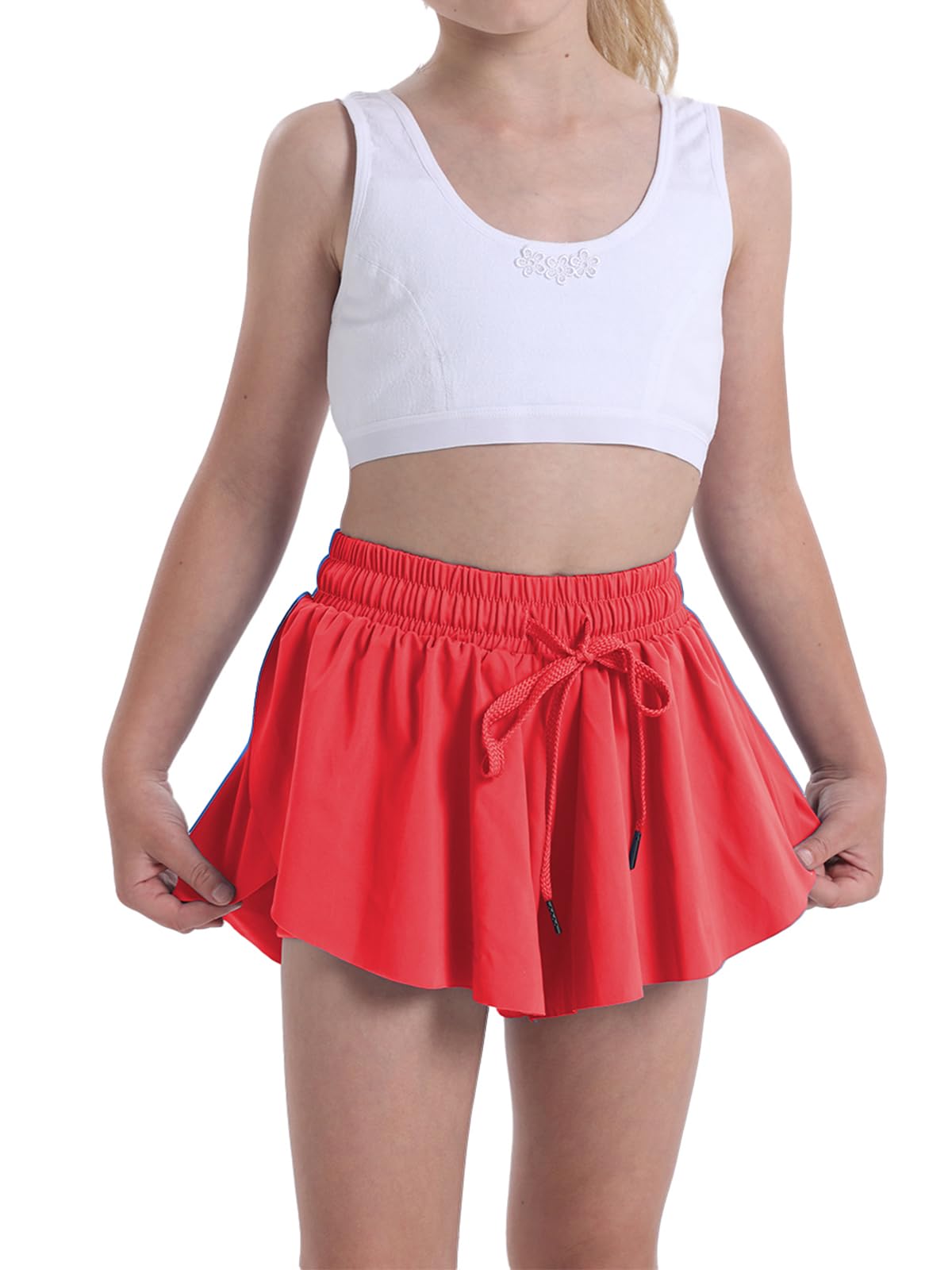 Flowy Shorts for Teen Girls Athletic Running Youth Butterfly Shorts