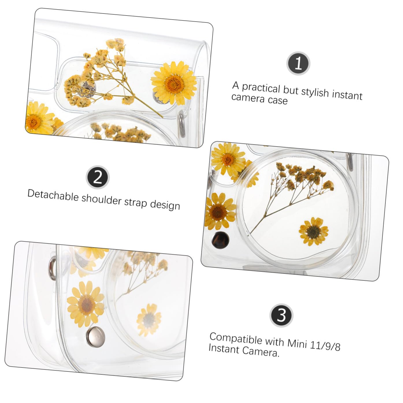 HOMSFOU 1pezzi Custodia Pvc Per Fotocamera Istantanea Resistente Design Protezione e Urti Per Della Fotografia