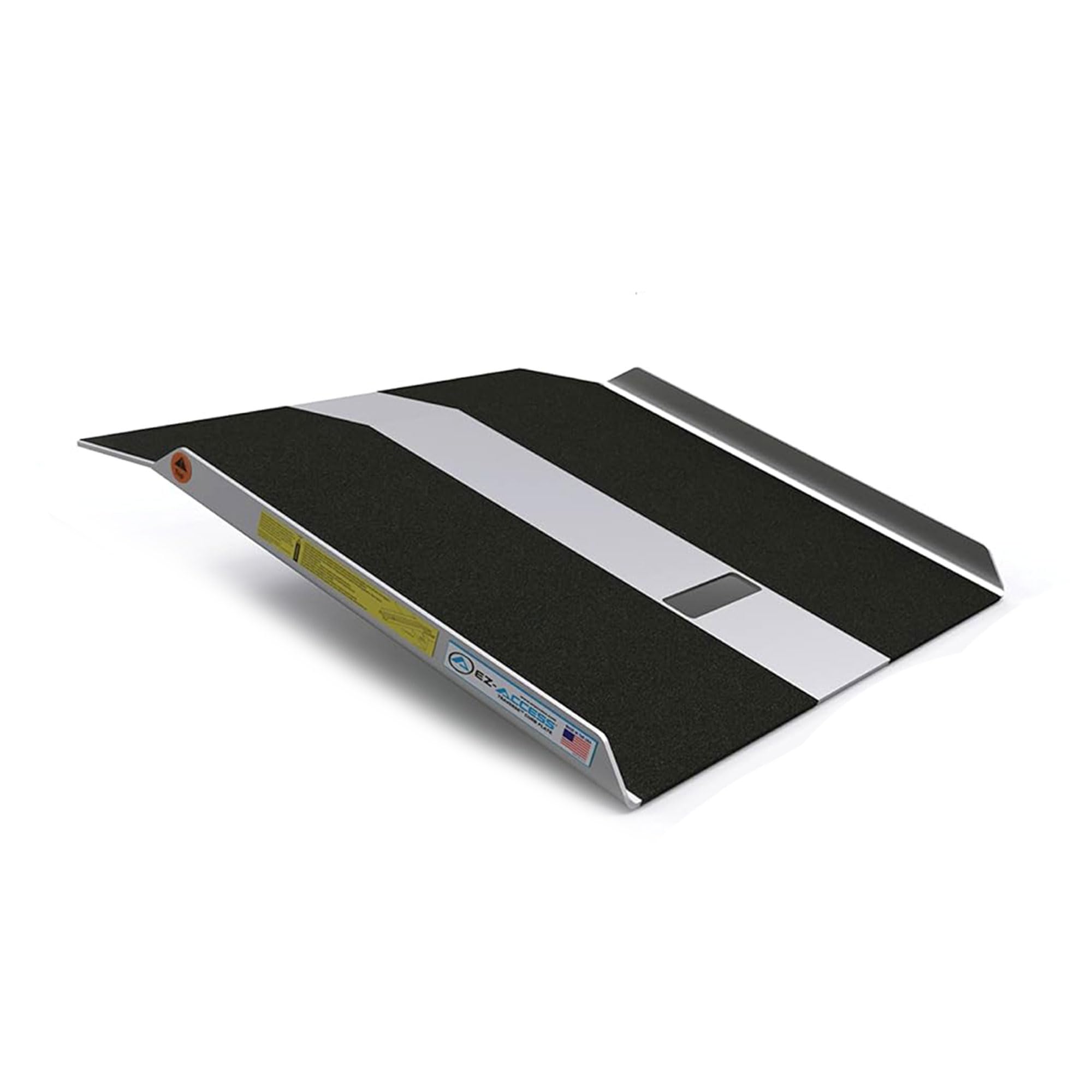 EZ-ACCESS TRAVERSE Curb Plate with Non Slip Solid Surface, Lightweight Design, and 2 Curb Stops for Moving Cargo, Service Carts, and Wheelchairs
