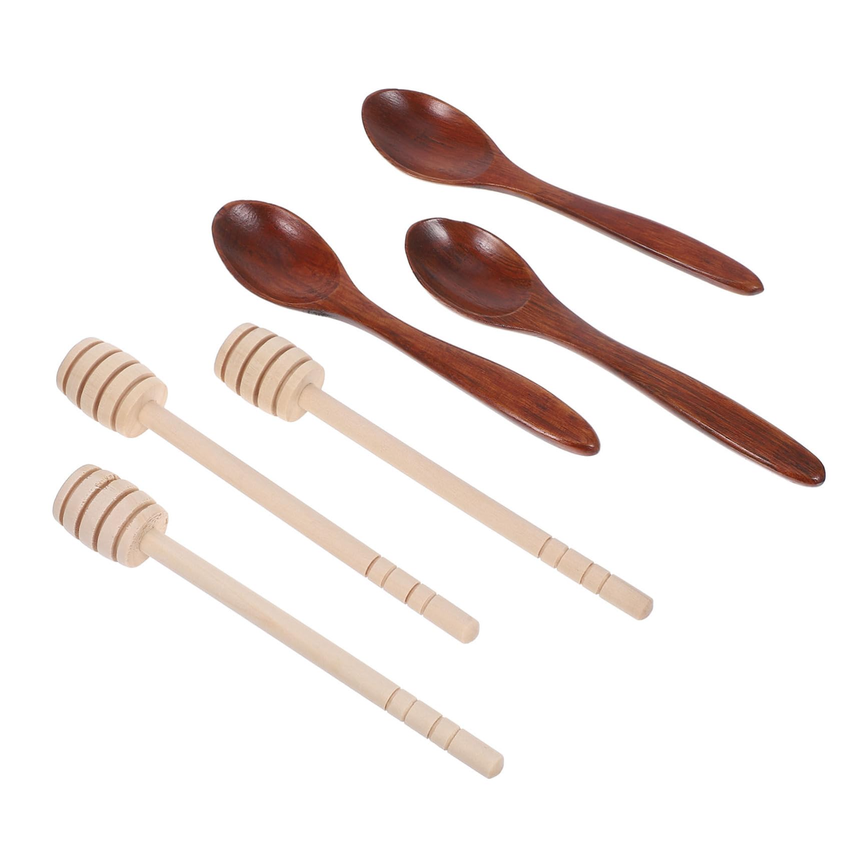 Cabilock 6pcs Honey Syrup Dispenser Dippers Spoons for Tea and Thick Liquids Versatile Stirring Sticks for Home Restaurant Use