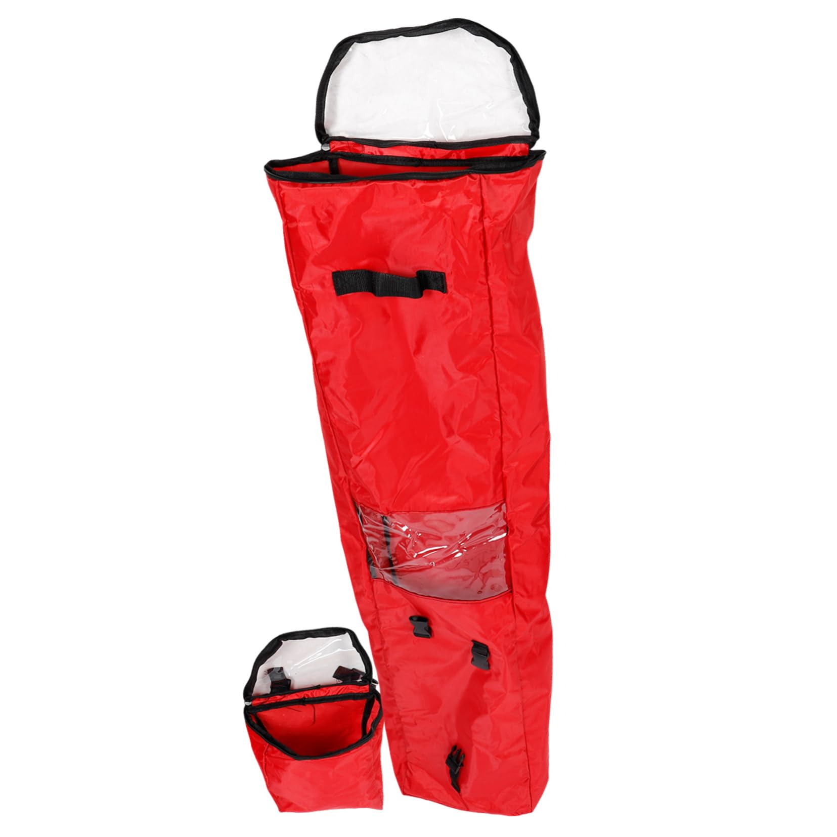 TOGEVAL Xmas Wrapping Paper Storage Bag Multi Organizer for Wrap Rolls and Reusable Design Handles for Holiday Present Storage