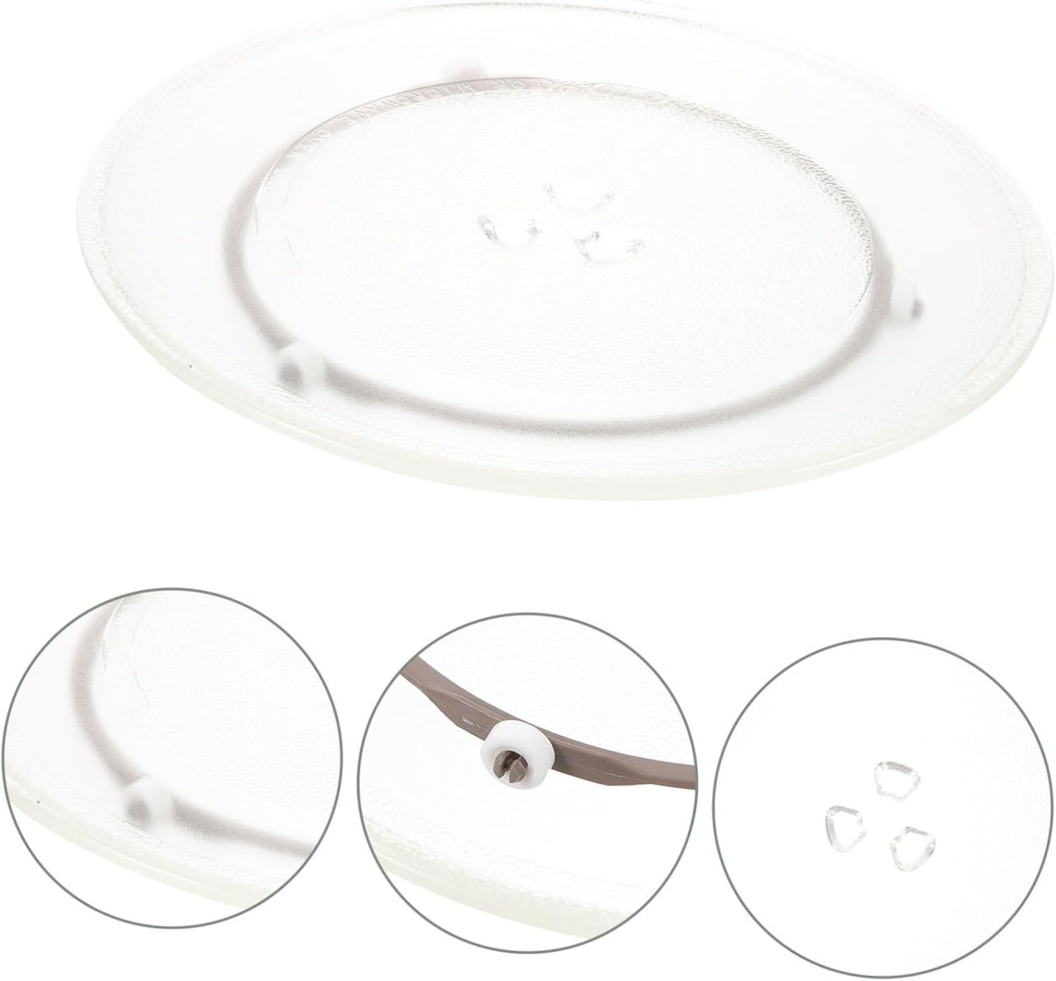 TEHAUX Replacement Glass Turntable Microwave Oven Turntable Ring Cooking Plate Stand for Easy Use