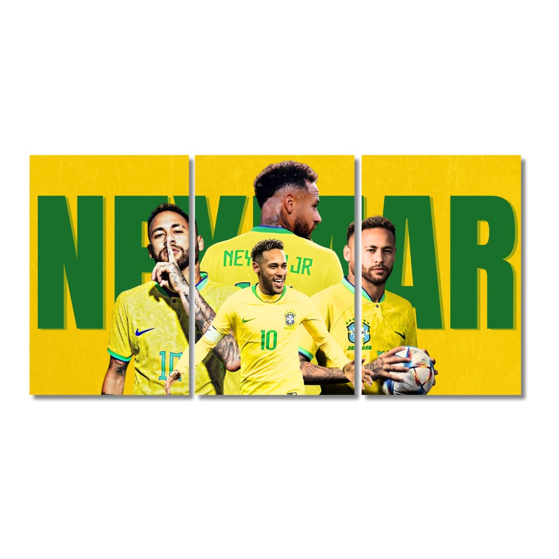 Good Hope Neymar Split Posters Set of 3 9x12 Inch Wall Art for Desk Home Office wall decoration home bedroom living room hall Gift Wall Paintings Stickers wallpaper Hostel Boys Girls.-image-0