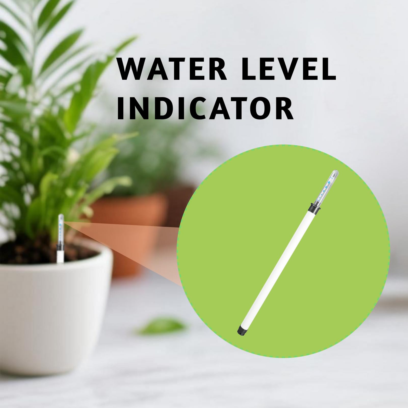 Indicador De Gota De Agua Plantas 36cm para Jardín Interior Y Exterior Indicador De Nivel De Agua Hidropónico Fácil De Leer Compatible con Macetas Y Sistemas De Riego