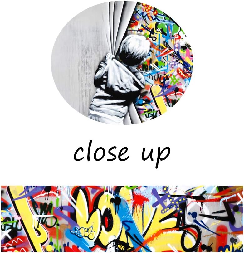 Prоmо 40% оƒƒ Yatsen Bridge Behind The Curtain Canvas Prints Banksy Graffiti Wall Art Paintings Pop Art Colorful Posters Stretched Pictures for Living Room Modern Home Decor Framed Ready to Hang(44''W x 28''H) 🔥 Hоt Dеаlѕ Yatsen Bridge Behind The Curtain Canvas Prints Banksy Graffiti Wall Art Paintings Pop Art Colorful Posters Stretched Pictures for Living Room Modern Home Decor Framed Ready to Hang(44''W x 28''H)