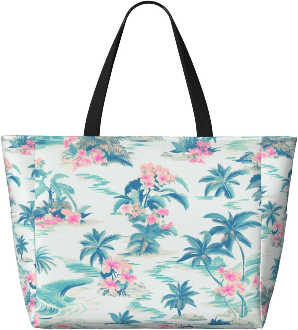 CHAOS MONKEY Women Large Beach Bag Sandproof Waterproof Travel Weekender Foldable Tote Bag for Pool Vacation Gym - Image 4