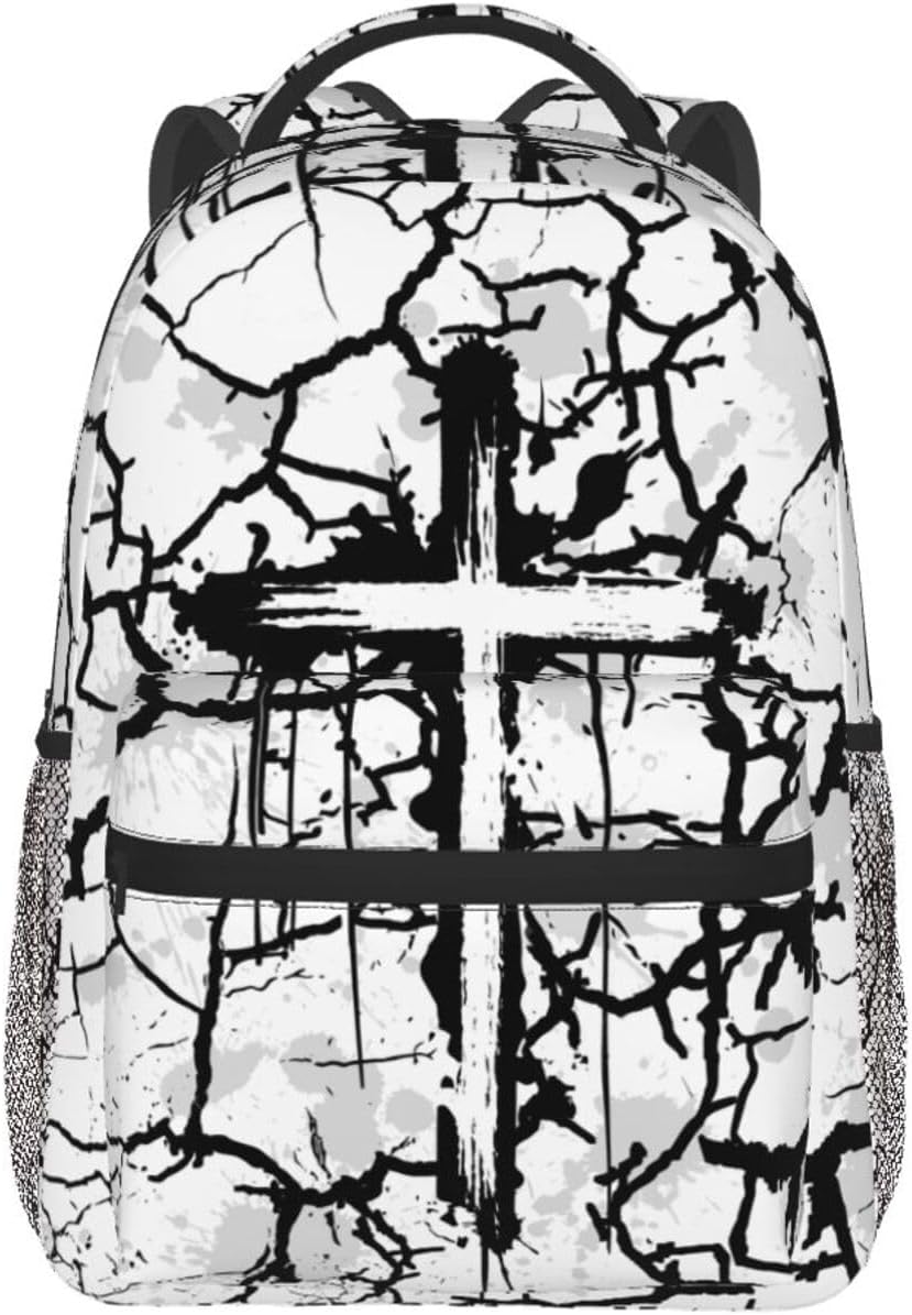 Jesus Cross Laptop Backpack for Travel Lightweight Bookbag Large Capacity Christian Bag Casual Daypack - Image 6