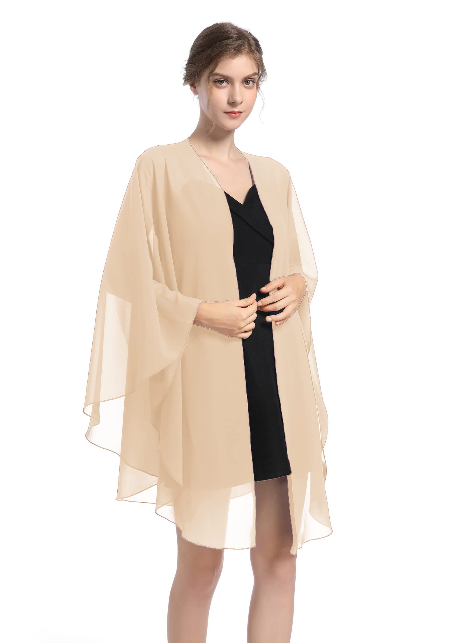 BaoqiyaChiffon Shawls and Wraps Wedding Party Shawl Scarf for Women Bridal Evening Dress on Special Occasion Dresses