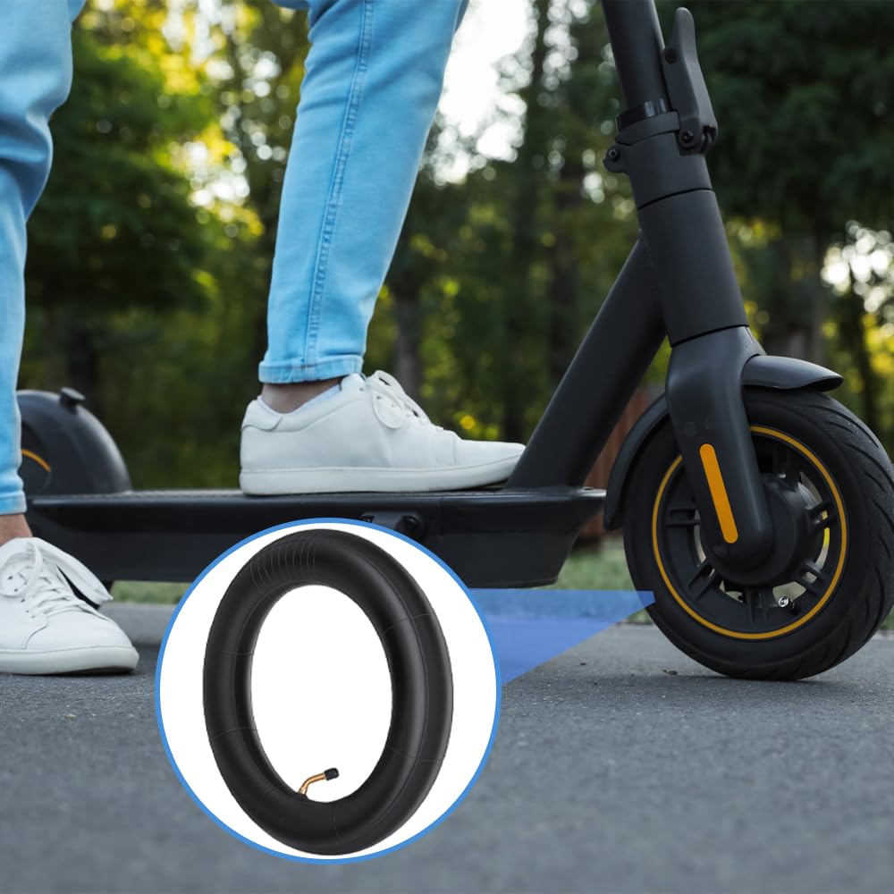 Camera d'aria 10 pollici, 2 pezzi 10 x 2/2.125 pneumatici interni per scooter elettrico con valvola a 45° et 2 leve Pneumatici ad aria rinforzati per pneumatici di carriole