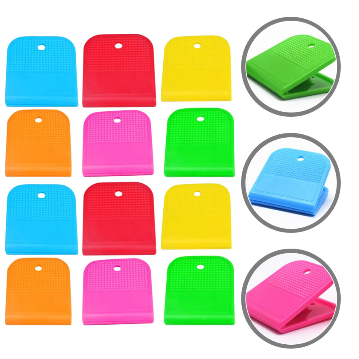 Pinzas para Ropa Resistentes al Viento 12 Piezas Colores Surtidos Rosas Amarillas Verdes Azules Rojas y Naranjas para Colgar Toallas Ropa y Zapatos Hogar y Viajes