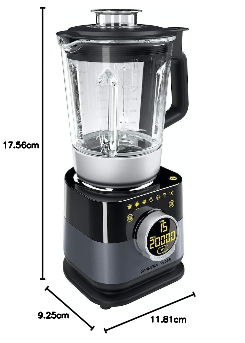 CARRERA Standmixer No 655, Soup Smoothie Maker, BPA frei, Edelstahl Messer, 1,75 l, 1000 W