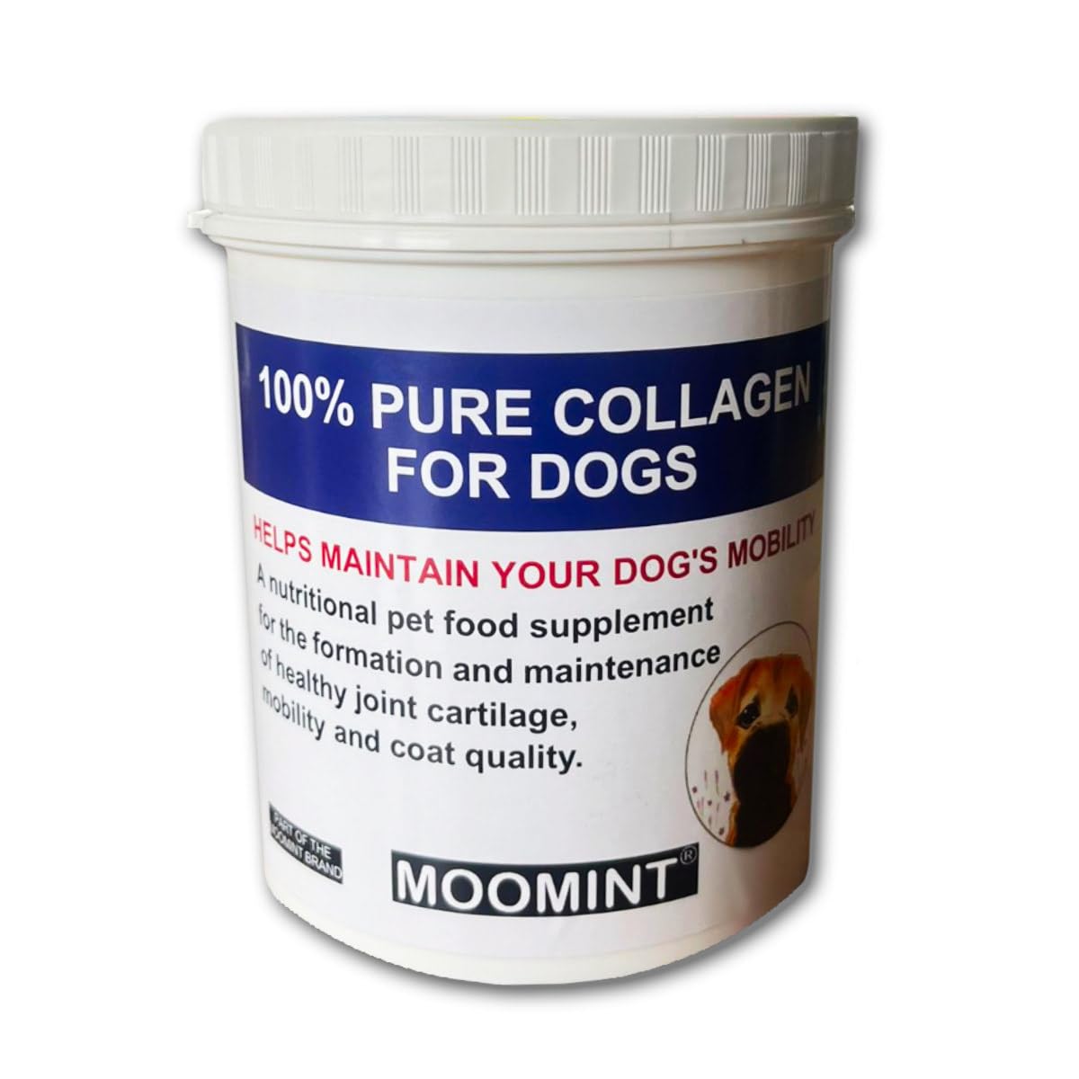 MOOMINT Dog Collagen Supplement - Pure Collagen for Dogs - Promotes Healthy Bones, Cartilage Tendons and Ligaments - 250g