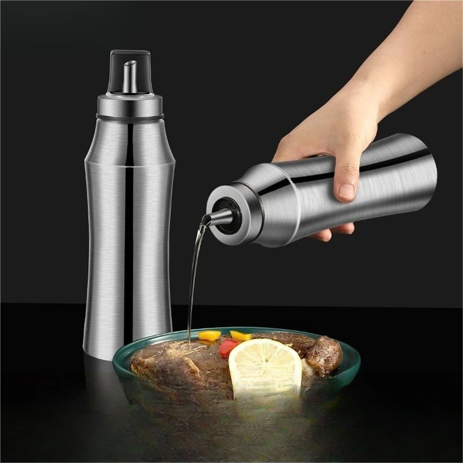 Oliera Acciaio Inox Barattolo for olio in acciaio inossidabile 304 a tenuta stagna for uso domestico con coperchio Tanica Hawksbill di grande capacità