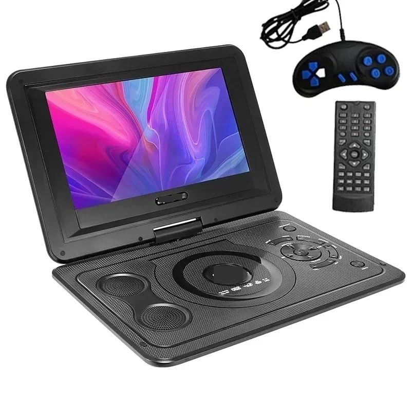 Reproductor de DVD portátil de 13,9 pulgadas recargable con pantalla HD de 12V