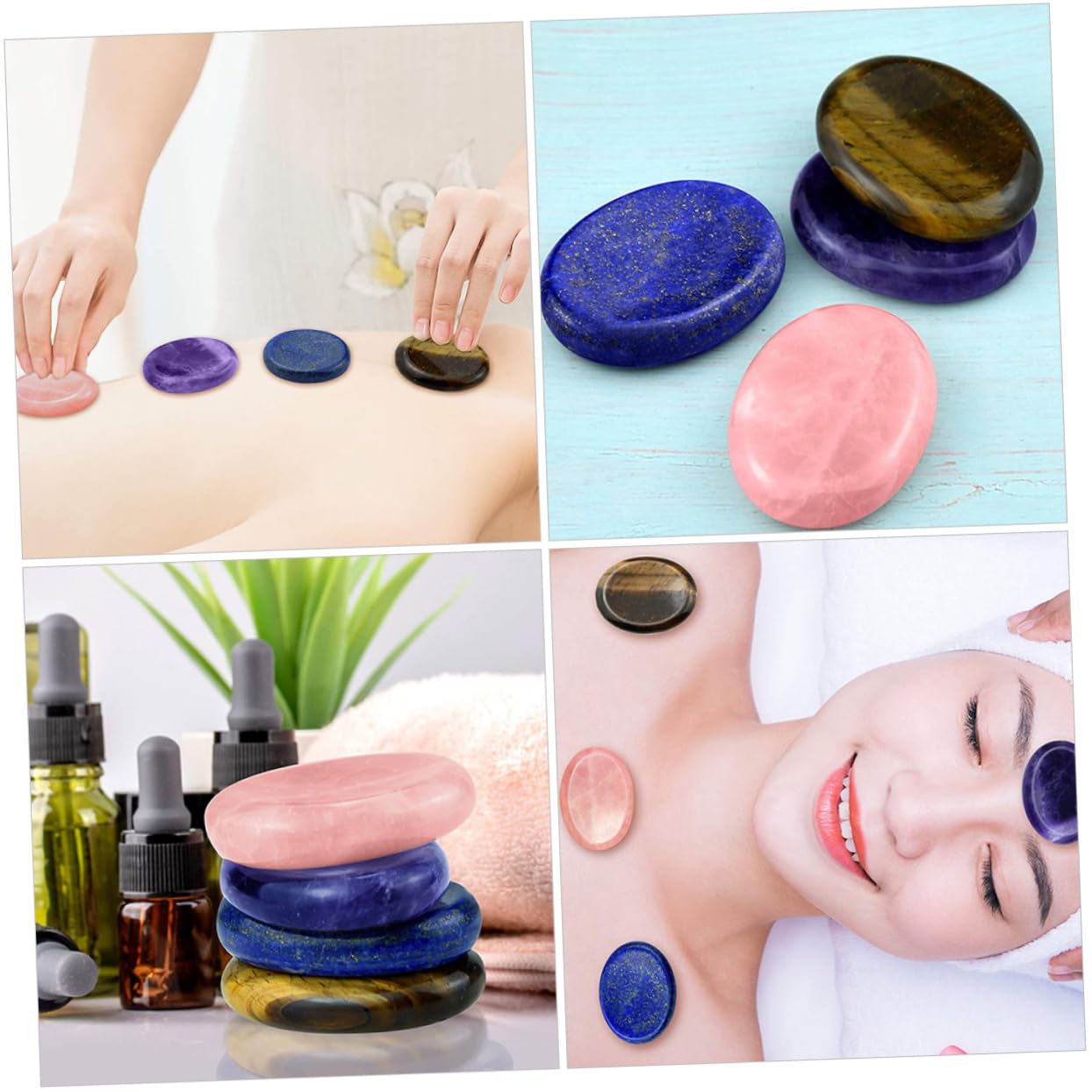3 Set Massaggio Visage Strumenti Guasha per Rassodamento e Relaxazione Della Adatti per Uso e Personale