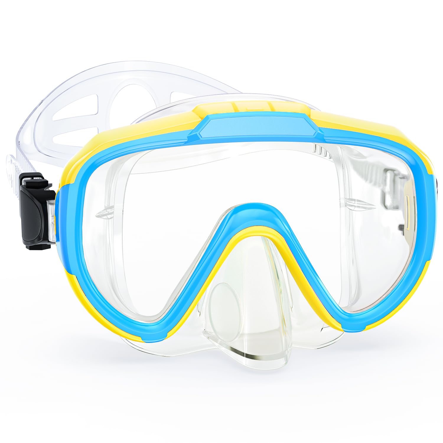 Zeligerstar Kids Snorkel Mask, 180° Panoramic View Diving Mask, Anti-Fog Swimming Mask with UV Protection Lens, Anti-Leak Kids Swimming Goggles for Boys Girls Youth 6-14