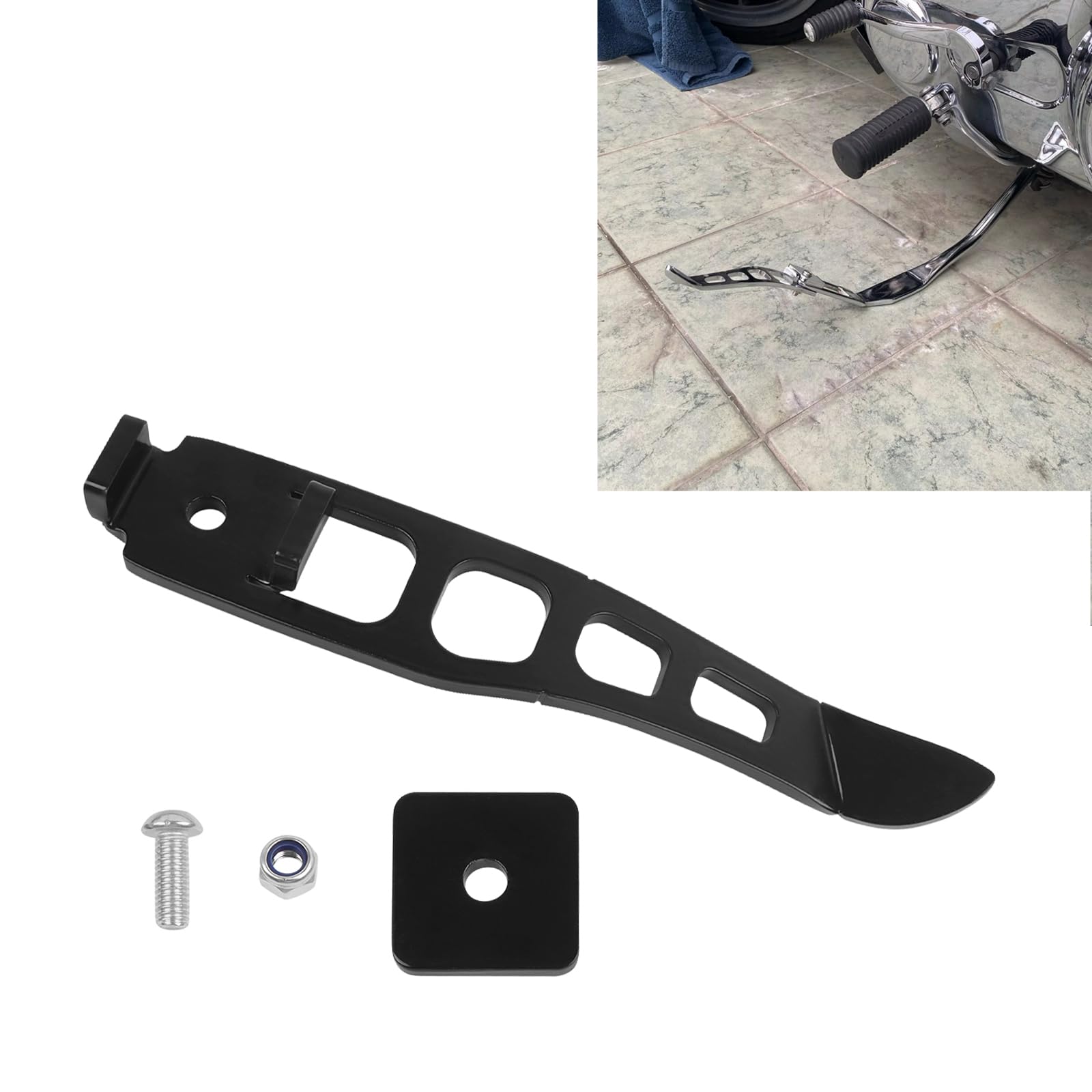 Amazon.com: LOOBOR Motorcycle Side Kickstand Extension Jiffy Stand