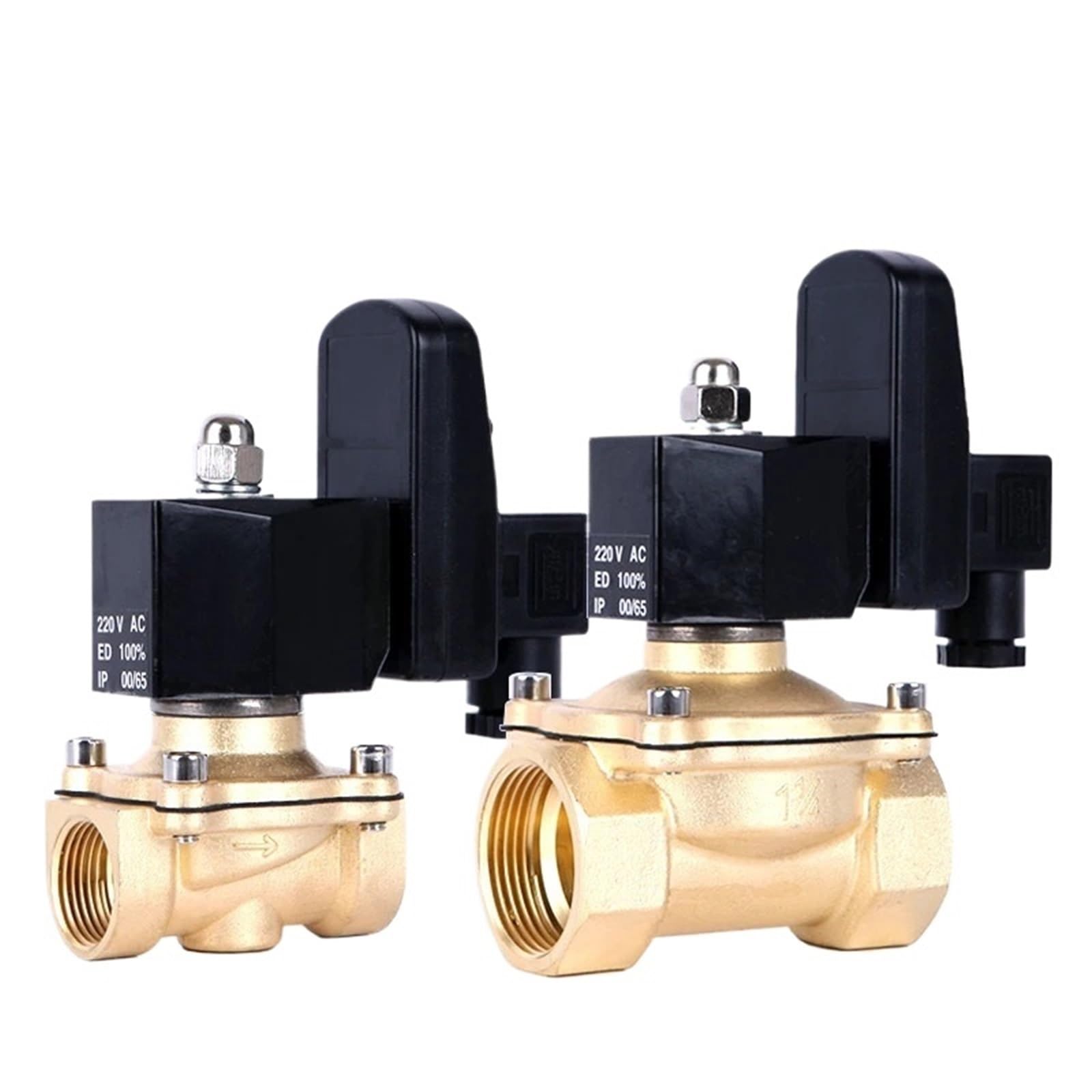 Uyqukggpsn 2 1Pcs Brass Electric Solenoid Valve Normally Closed(2",Epdm-Seal_110vac)