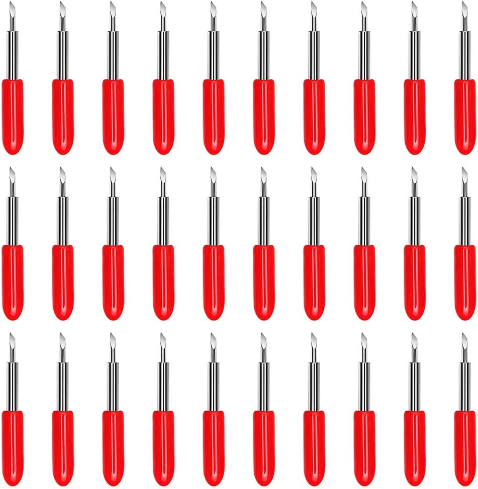 30Pcs Replacement Cutting Blades for Explore Air/Air 2/Air 3/Maker/Maker 3/Expression, 45 Degree Standard Fine Point Blade for Most Vinyl Fabric Cutting