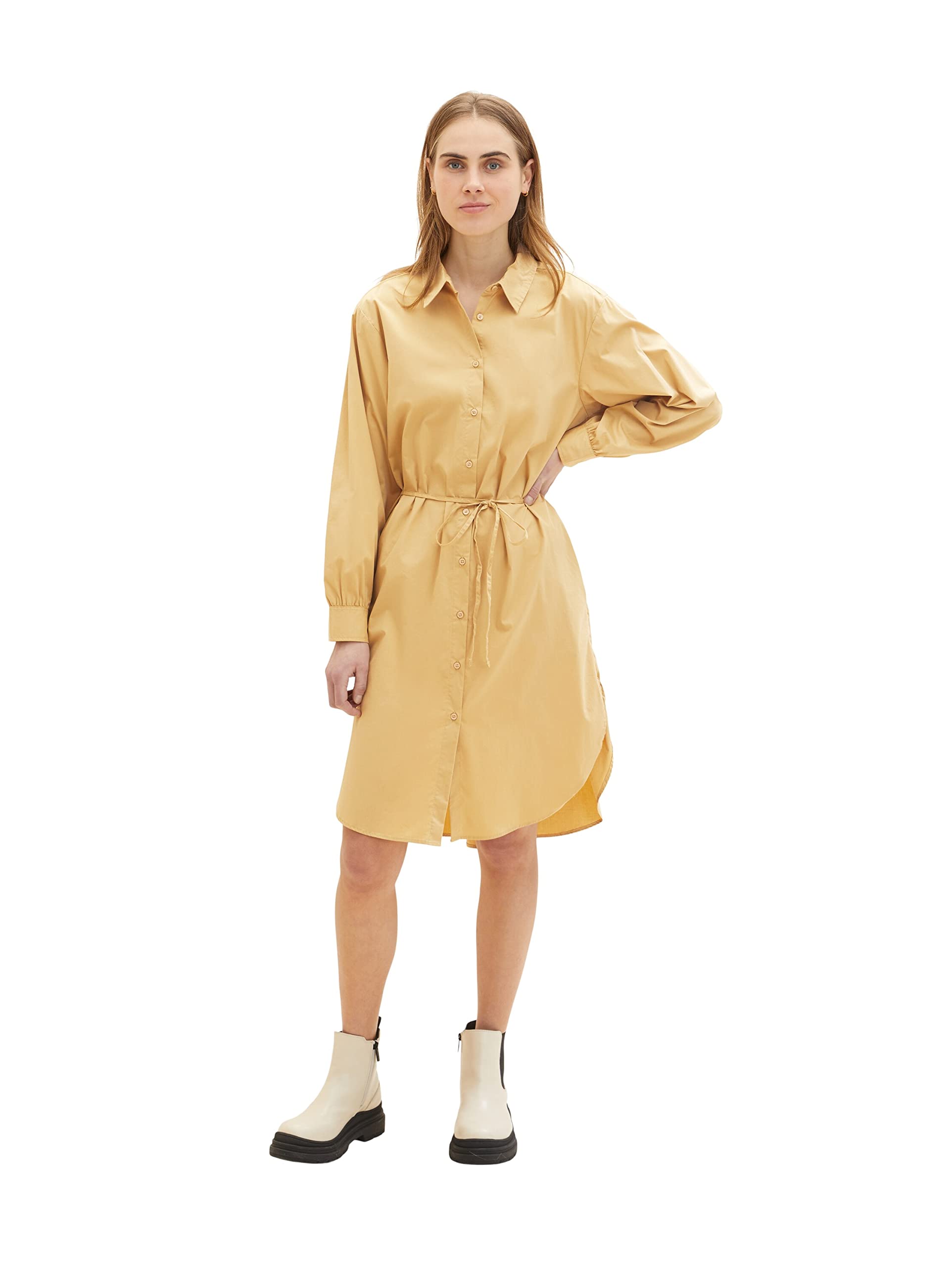 Tom Tailor Denim Ladies Dress 1035446, 31041 - Brown Rice, Large