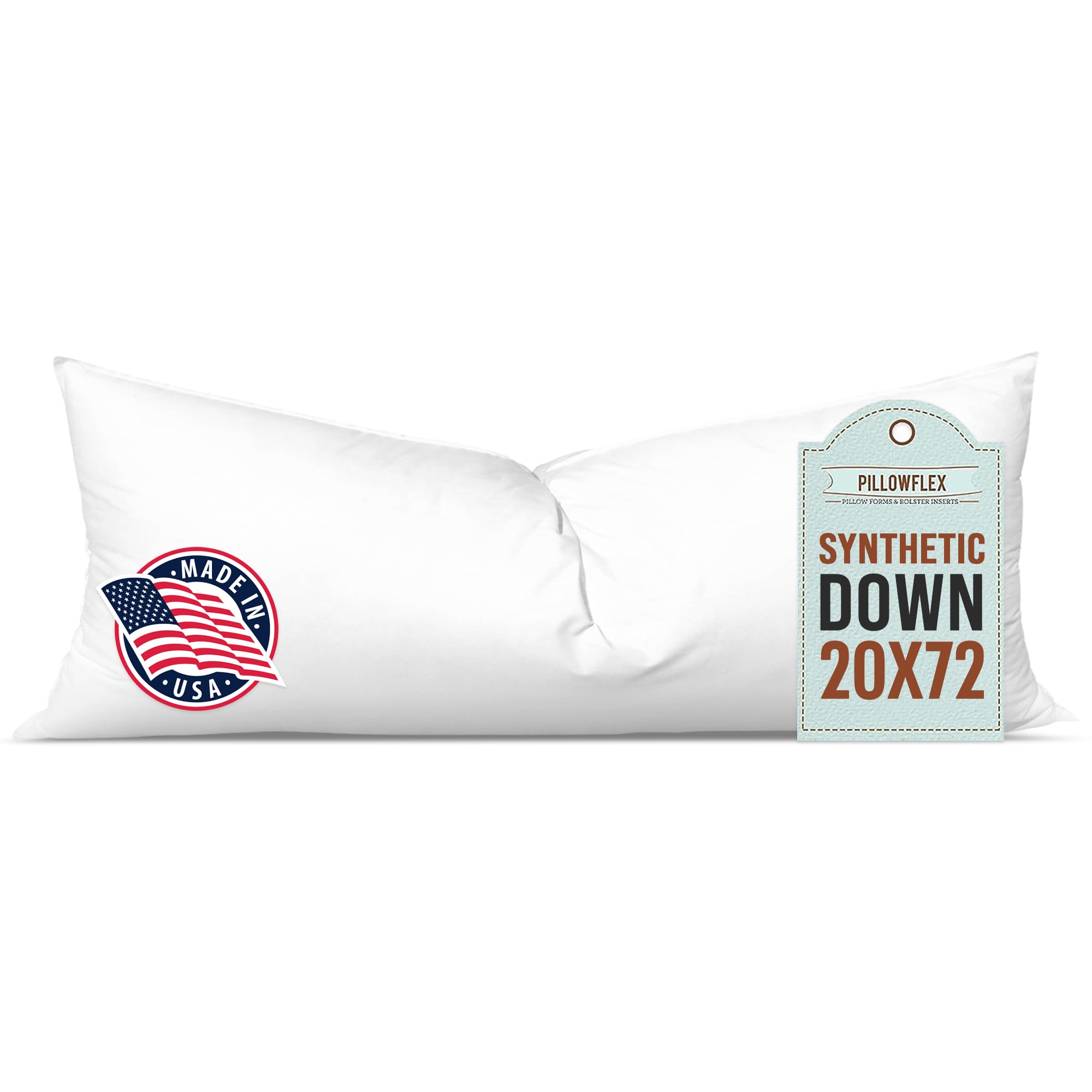 Pillowflex Synthetic Down Pillow Insert 20x72 in - Karate Chop Pillow