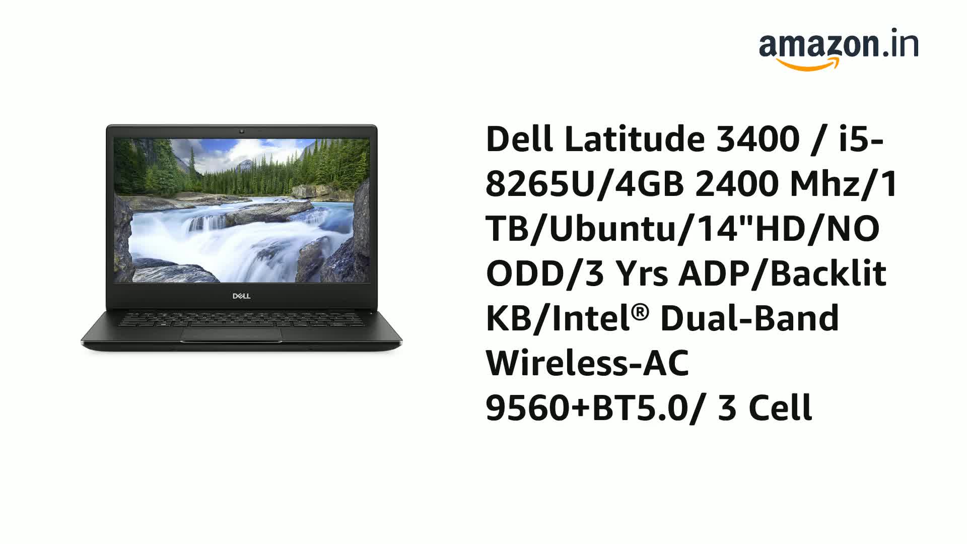 Dell Latitude 3400 / i5-8265U/4GB 2400 Mhz/1 TB/Ubuntu/14