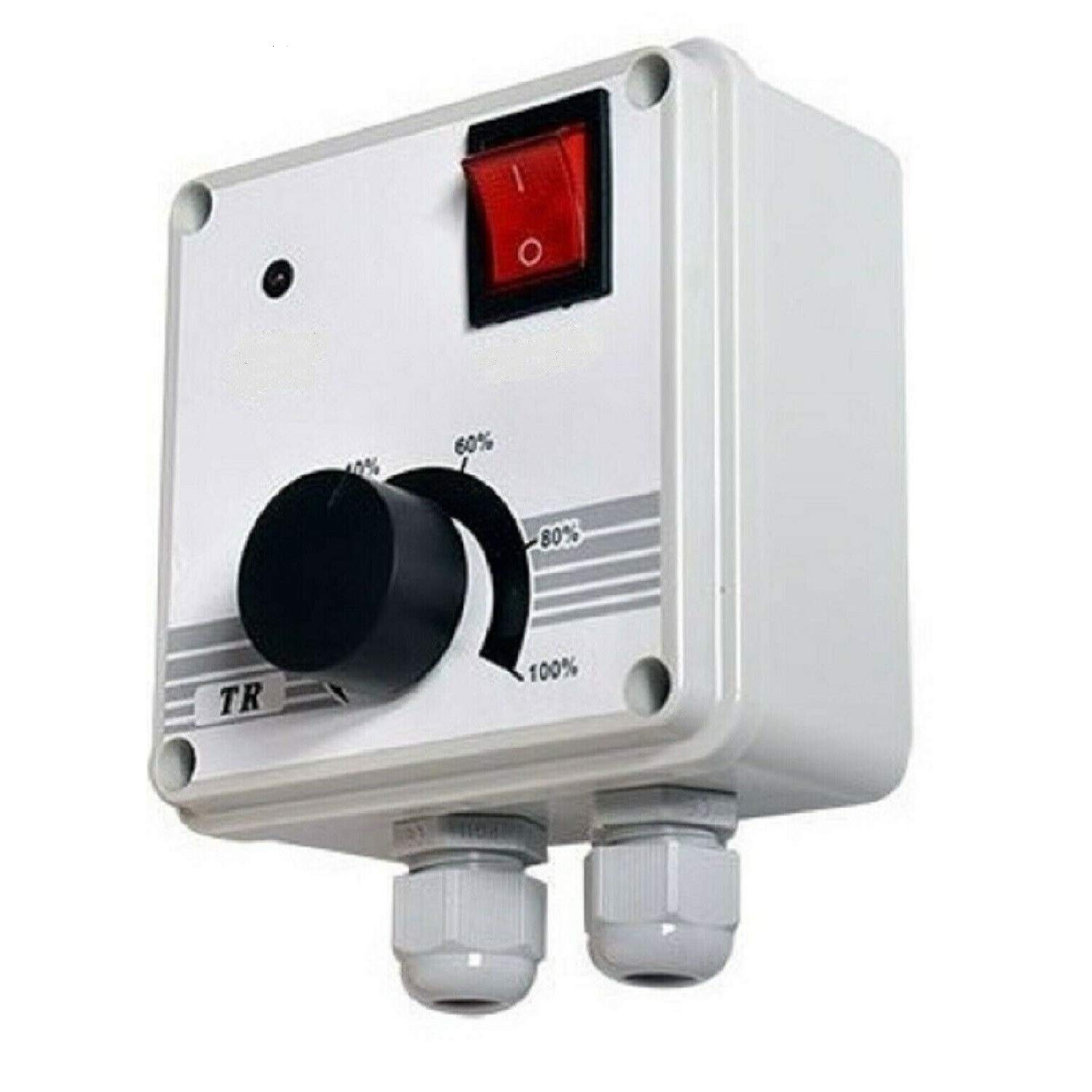 Regolatore di velocità industriale 400 Watt controllo del numero di giri per ventilatore, ventola, ventilatore, regolatore di tensione, motori elettrici, interruttore dimmer 230 Volt