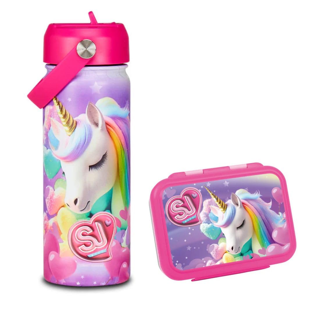 Seven SJ Borraccia Termica e Porta Merenda, Acciaio Inox (Unicorno)