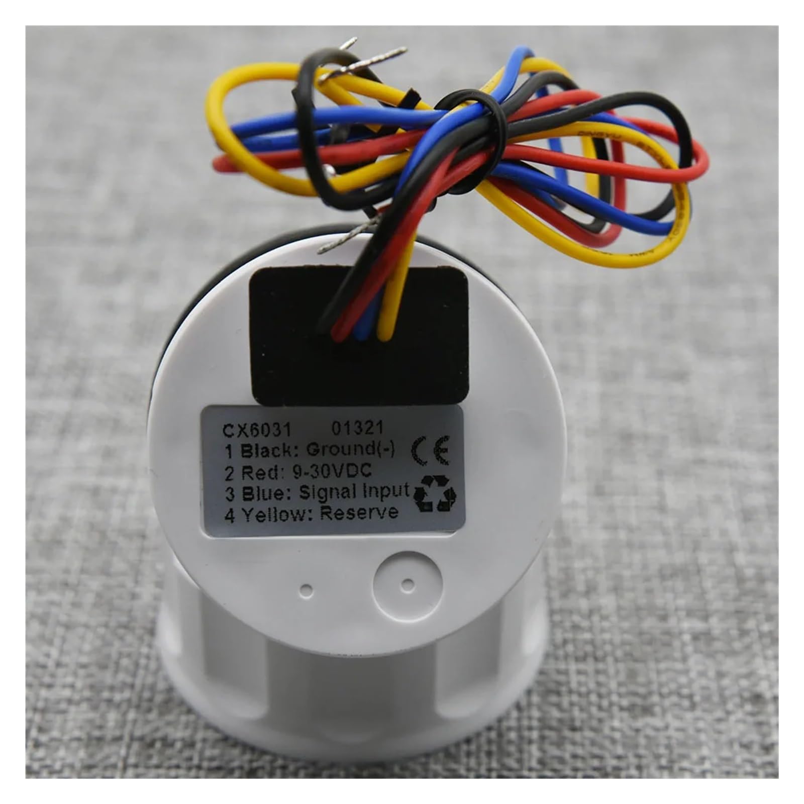Indicatore di livello impermeabile da 52 mm, 0-190 ohm, for acque reflue/acqua/carburante, indicatore temperatura dell'olio, pressione con allarme for barca, auto, voltmetro(Fuel gauge WS)