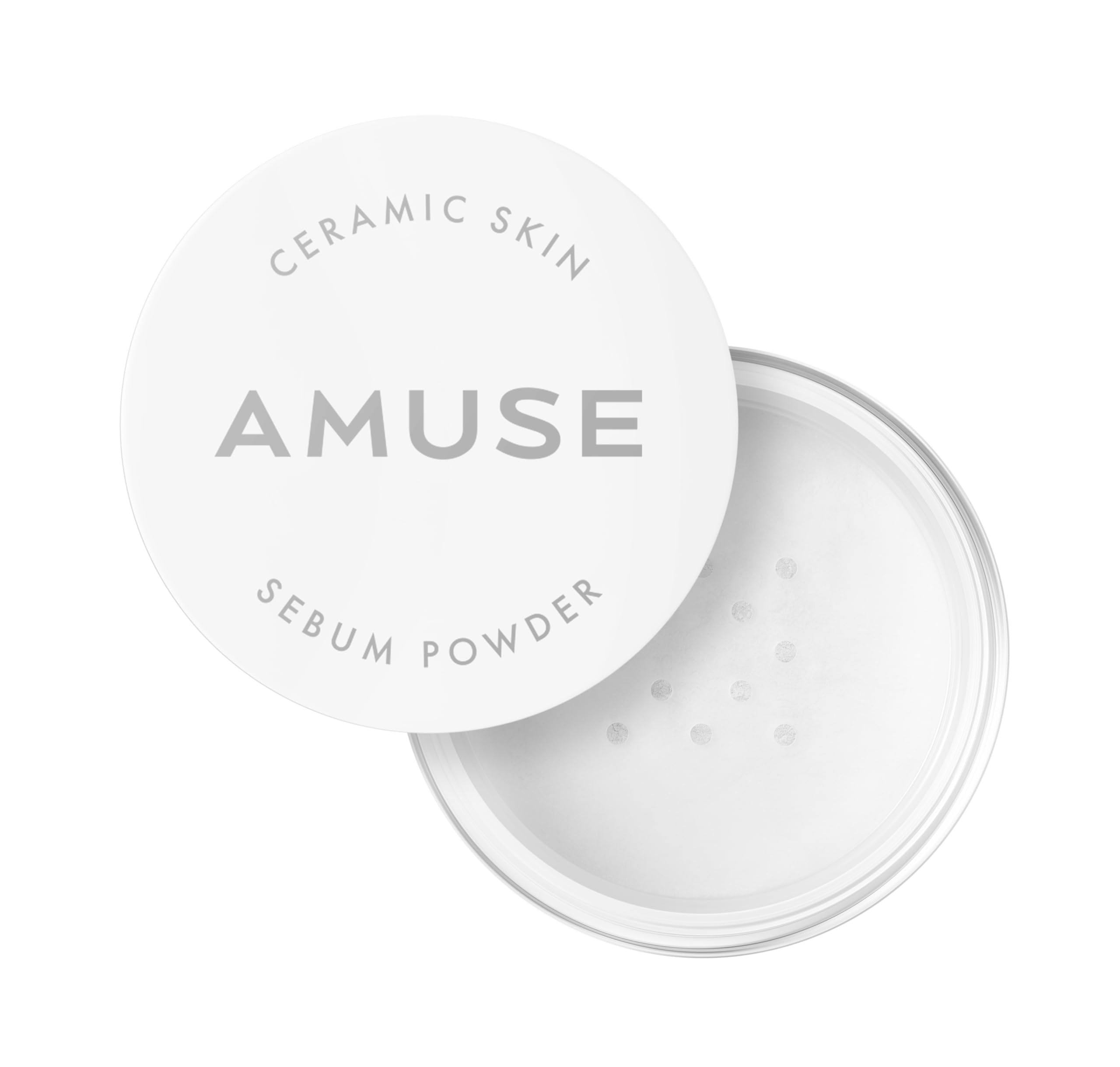 AMUSE SEOUL NEW Ceramic Skin Sebam Powder 2 Colors (Clear/Violet)? Amuse Nosebum Pores & Sebum Cover Texture Cover Smooth Skin Adhesion Base Makeup Finish Powder Korean Cosmetics Vegan Wonyon