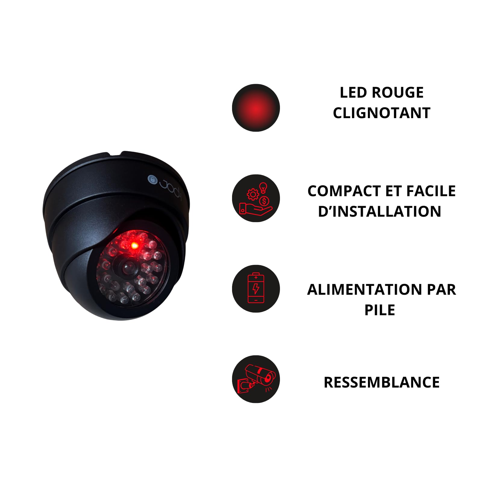 Camera factice avec LED, Camera factice