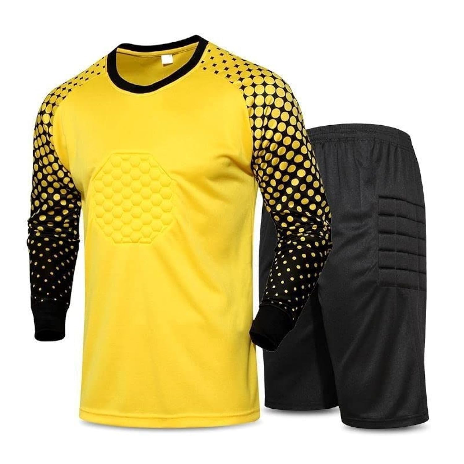 YUACYProfession Goalkeeper Soccer Jersey, Goalie Shirts, Child Women Men Football Suit, Sponge Protection Doorkeeper Shirt Shorts, Youth and Adult Sizes