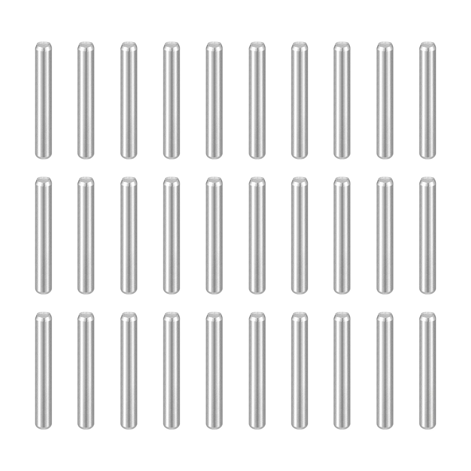 sourcing map 100pcs Dowel Pins M2(2mm) x 14mm 304 Stainless Steel Cylindrical Shelf Support Peg Pin Rod Fasten Elements for Metal Devices Wood Furniture DIY Installation, Silver